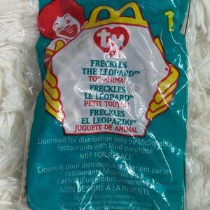 McDonald's Freckles the Leopard Toy - Red and Yellow Packaging
